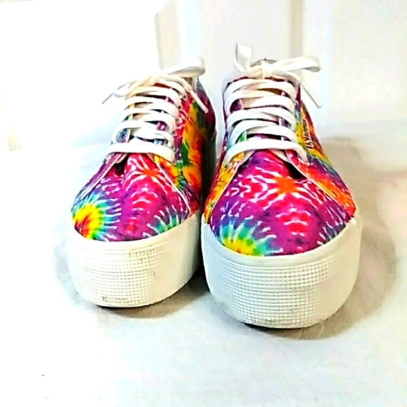 Superga Tie-Dye Platform Shoes - Multicolor - Picture 6 of 9